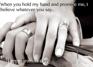 Black And White With Couple Fingar Happy Promise Day Wallpaper